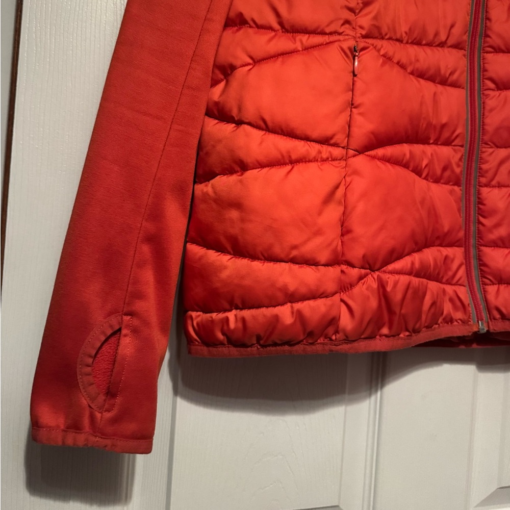 Everlast Women's Sz XL Orange Puffer Runners Jacket w/ thumb holes, reflective - Picture 4 of 12